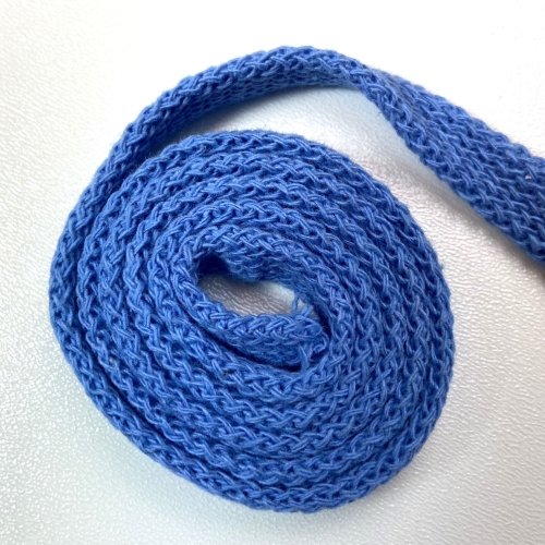 Baumwollkordel Flach 10mm Jeansblau