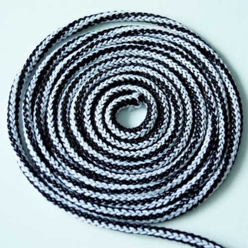 Baumwollkordel 5mm Schwarz-Weiß Mix