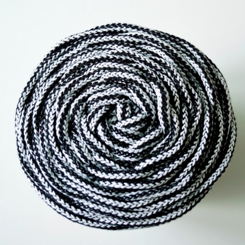 Baumwollkordel 5mm Schwarz-Weiß Mix