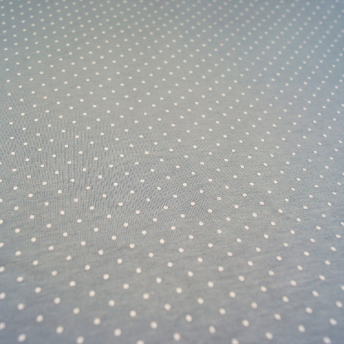 Preview: 4.5 Meter Baumwolljersey Kleine Punkte Weiß / Grau