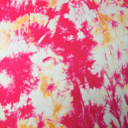 Baumwolljersey TIE DYE Batik Pink Orange