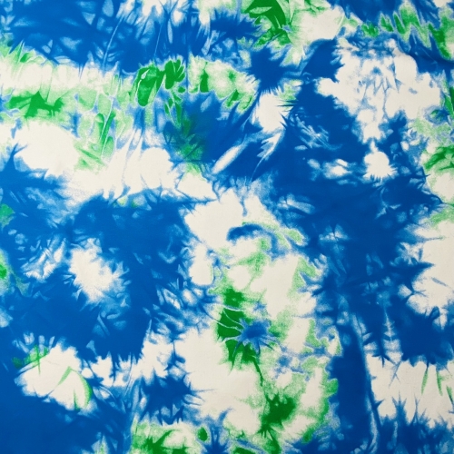French Terry TIE DYE Lagune Blau-Grün