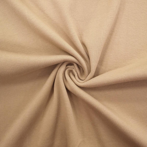 Bündchenstoff Gerippt Beige 20cm