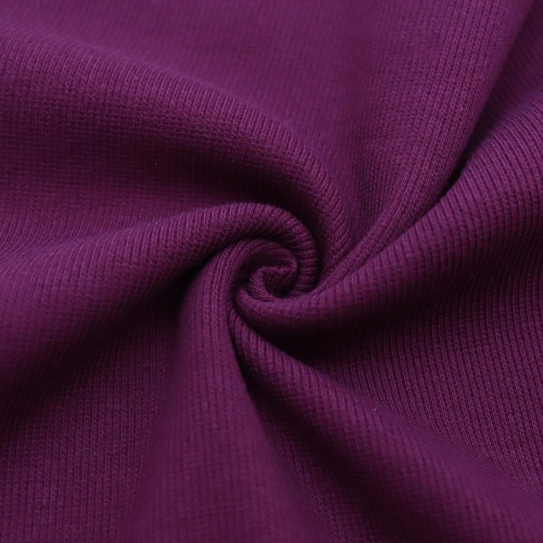 Bündchenstoff Gerippt Dunkel Violett 20cm