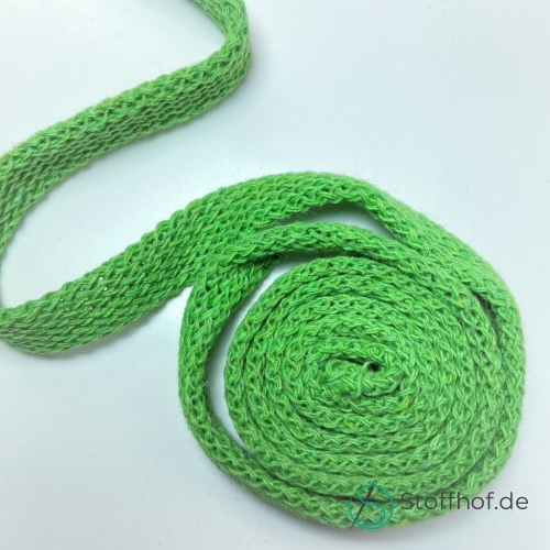 Baumwollkordel Flach 10mm Grasgrün