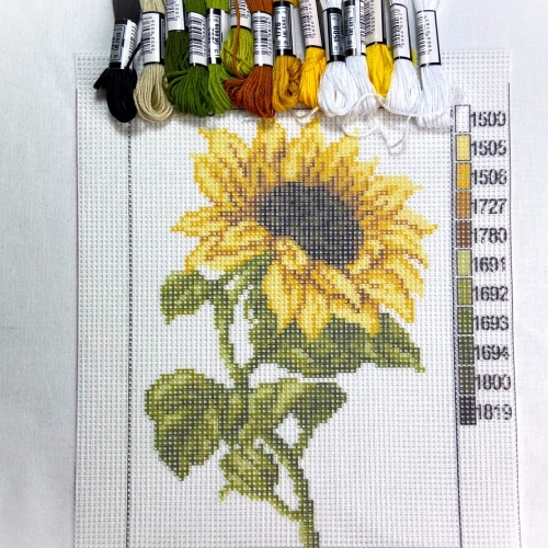 Kreuzstich-Set Sonnenblume 20x15cm