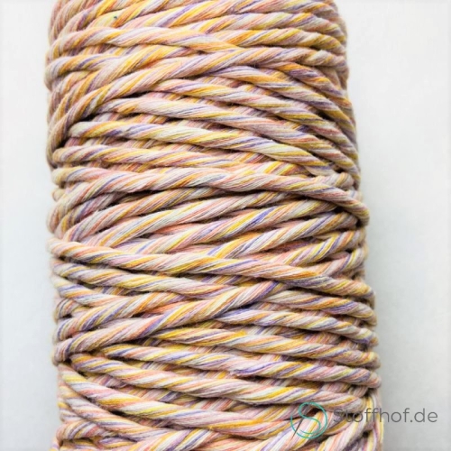 Makramee Garn Verzwirnt 3-4mm Sommer Mix