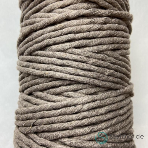 Makramee Garn Verzwirnt 5mm Mokka