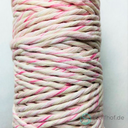 Makramee Garn Verzwirnt 3-4mm Candy Mix