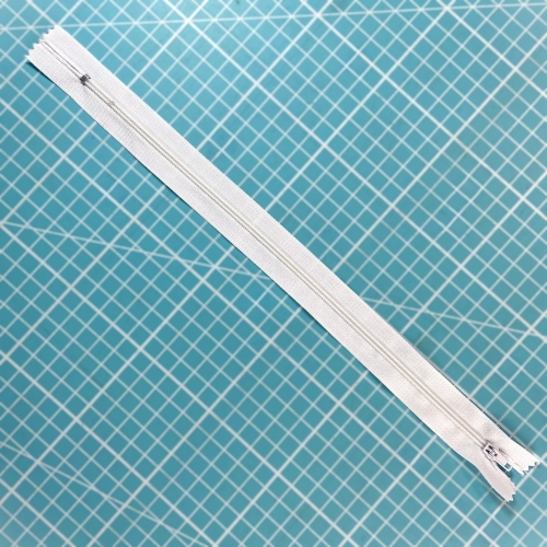 Preview: Reißverschluss Weiß 30cm