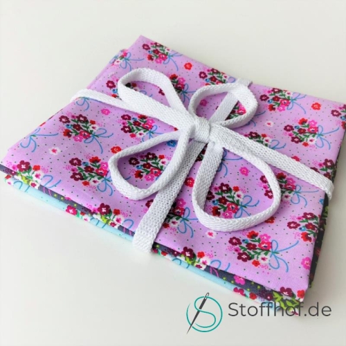 Stoffpaket Blumenstrauß Romantisch