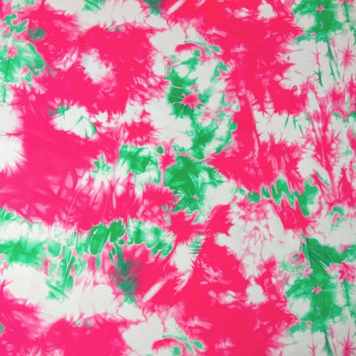 French Terry TIE DYE Pink Lady mit Minze