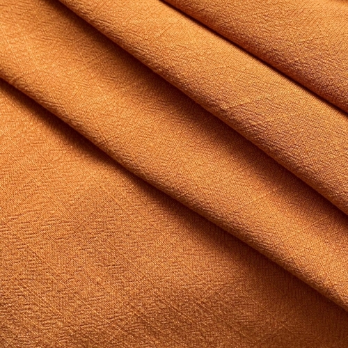 Reststück - Viscose Leinen Uni Kürbis Orange 90cm