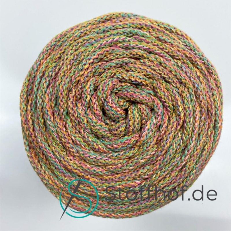 Baumwollkordel 5mm Regenbogen-Mix