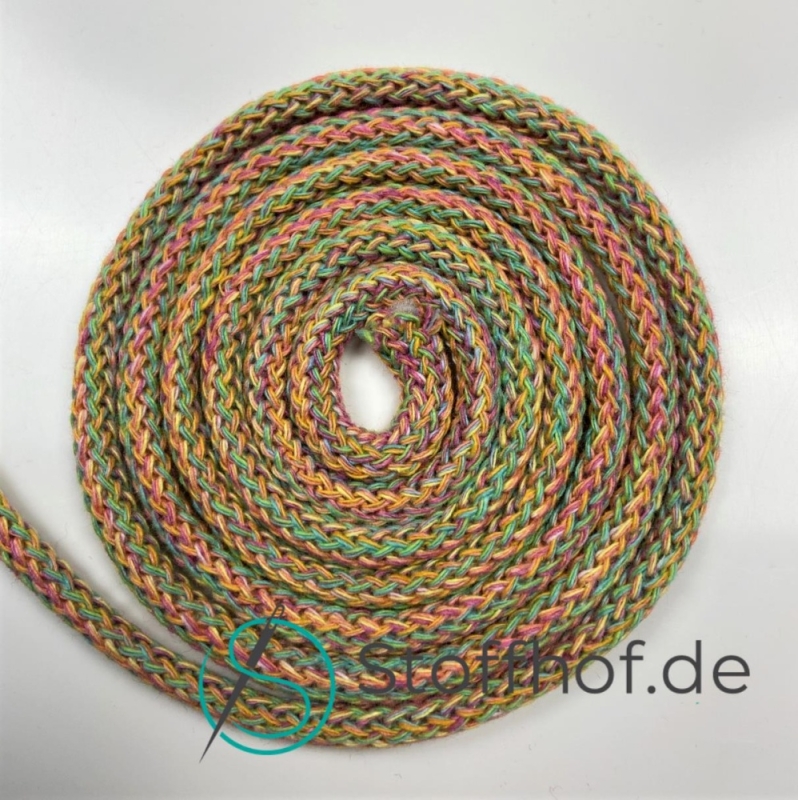 Baumwollkordel 5mm Regenbogen-Mix