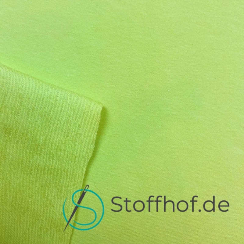 French Terry Sommersweat Uni Limettengrün