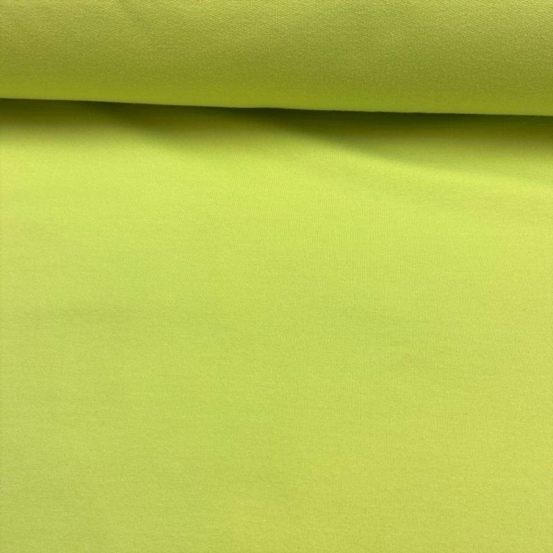 French Terry Sommersweat Uni Limettengrün
