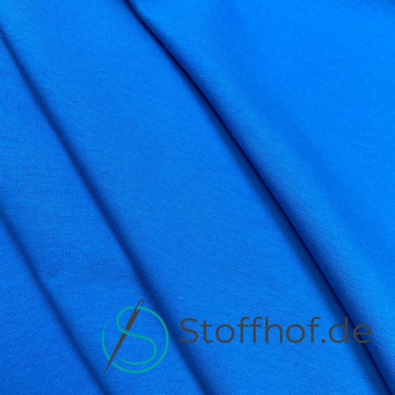 French Terry Sommersweat Uni Blau