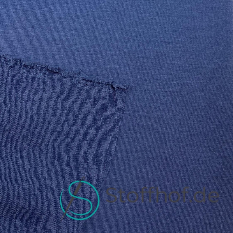 French Terry Sommersweat Uni Navy