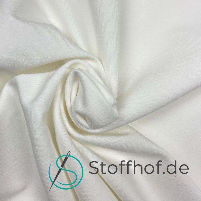 French Terry Sommersweat Uni Soft Weiß