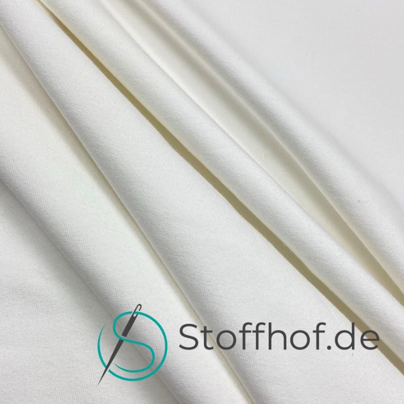French Terry Sommersweat Uni Soft Weiß