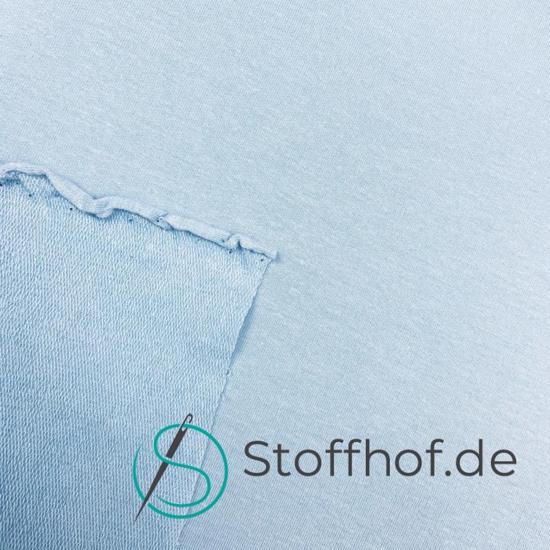 French Terry Sommersweat Uni Himmelblau