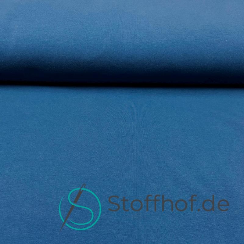 French Terry Sommersweat Uni Oxford Blau