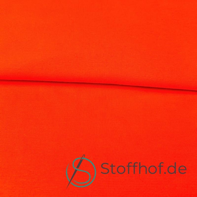 Bündchenstoff Gerippt kräftiges Orange 20cm