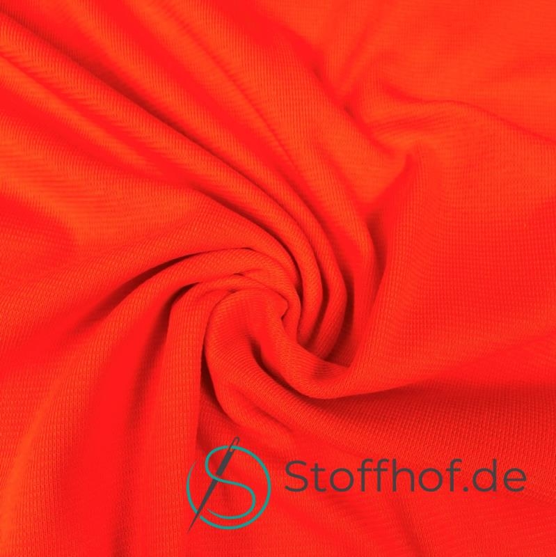 Bündchenstoff Gerippt kräftiges Orange 20cm
