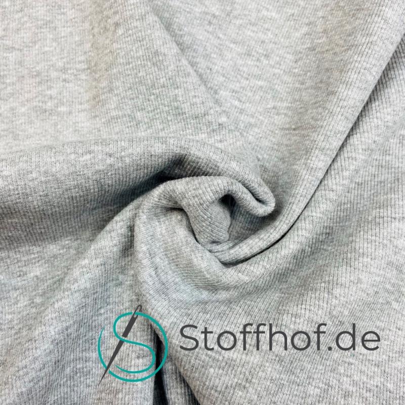 Bündchenstoff Gerippt Graumeliert