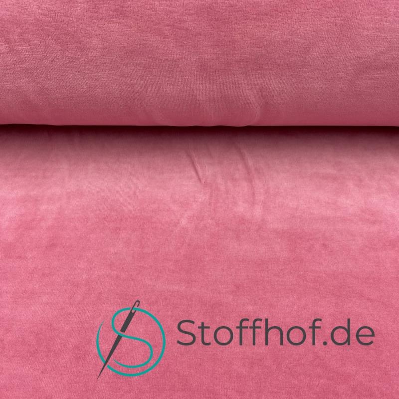 Baumwollsamt Nickistoff Dunkel Rosa