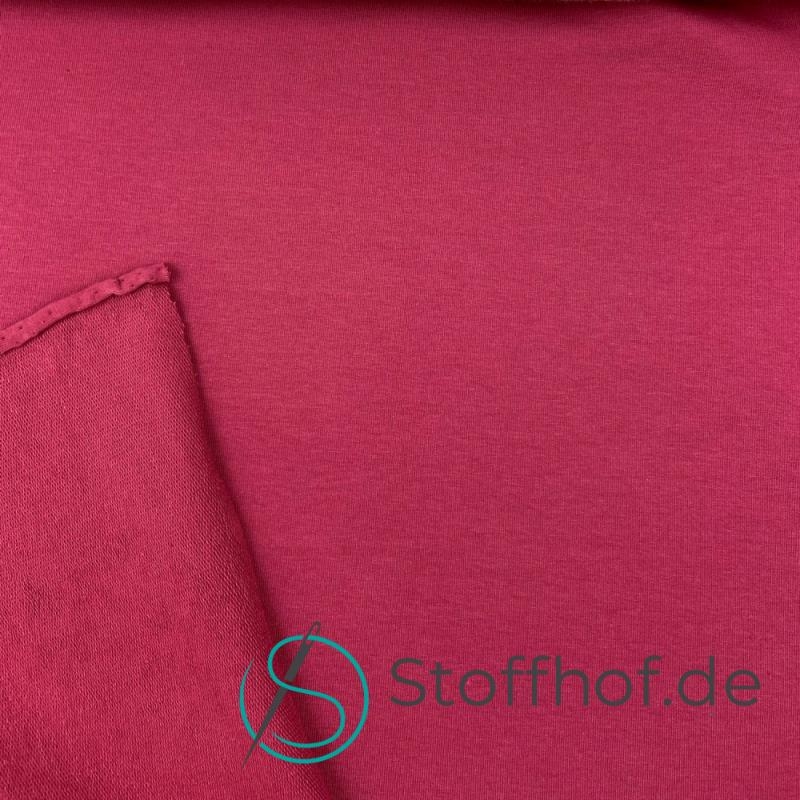 French Terry Sommersweat Uni Himbeerfarbe