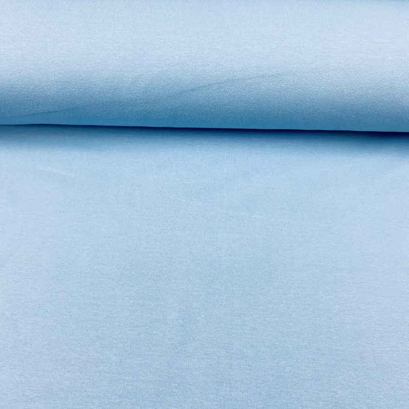 French Terry Sommersweat Uni Himmelblau