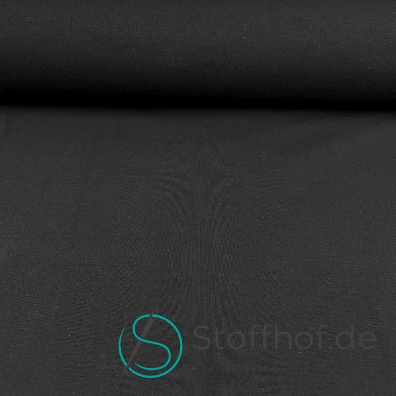 French Terry Sommersweat Uni Schwarz