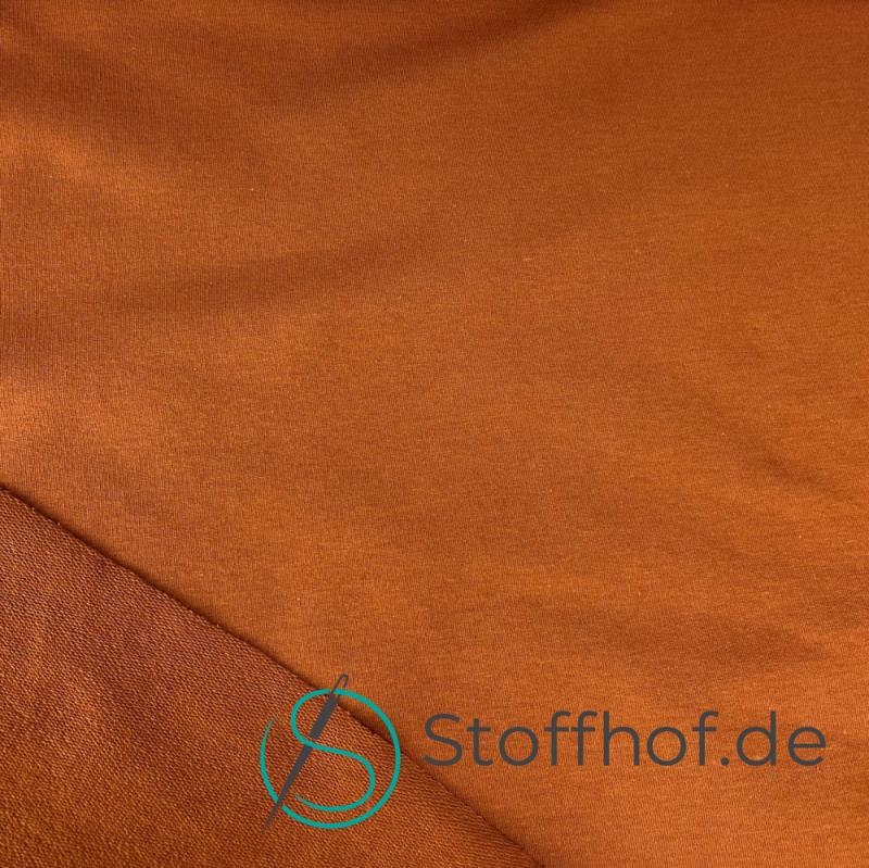 French Terry Sommersweat Uni Karamellbraun