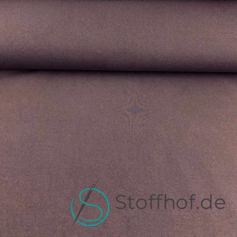 French Terry Sommersweat Uni Schokobraun