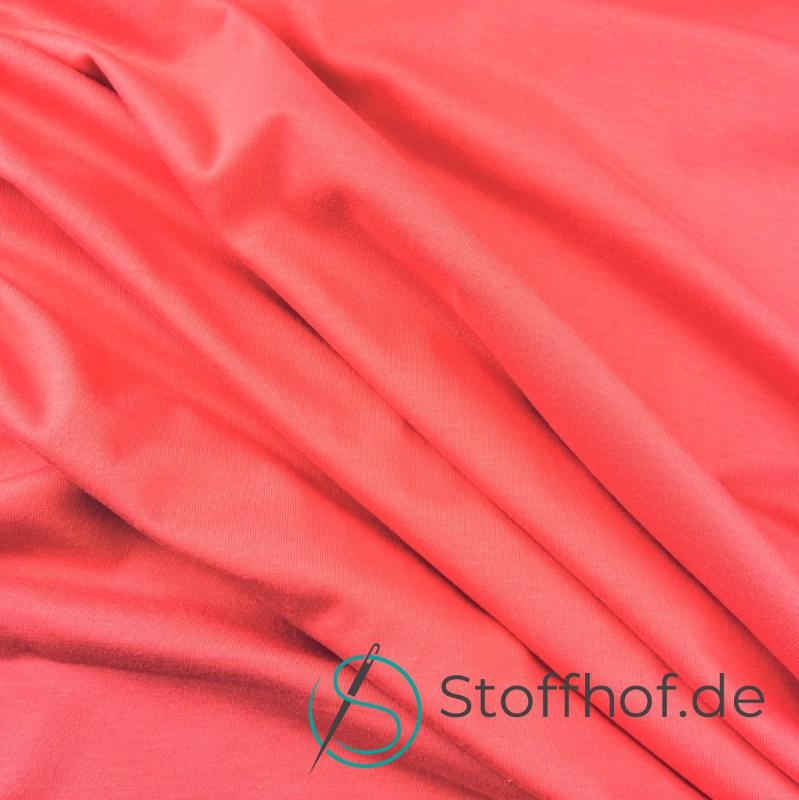 Single Jersey Schlauchware Korallrot