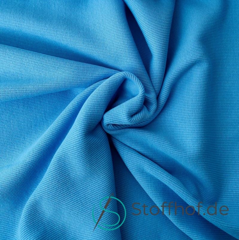 Bündchenstoff Gerippt Blau