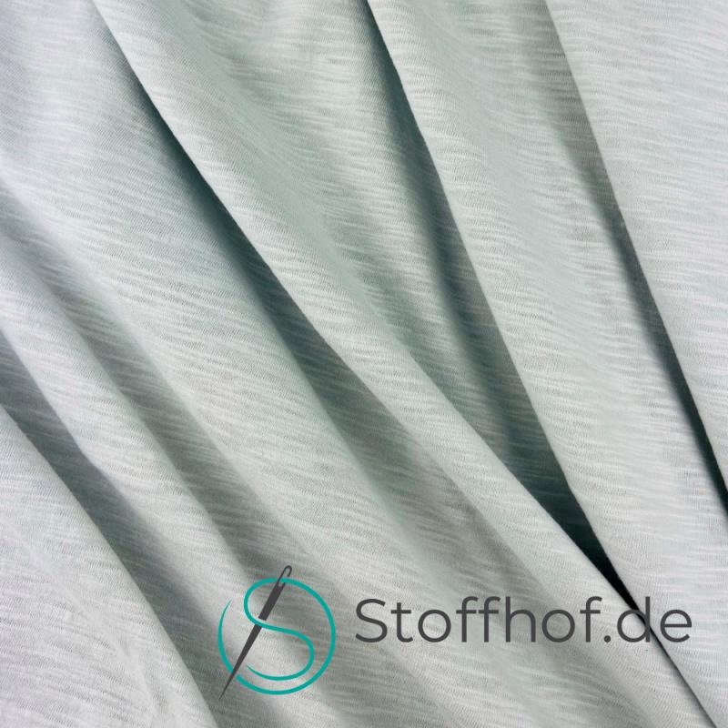 Single Jersey Schlauchware Meliert Hellgrau