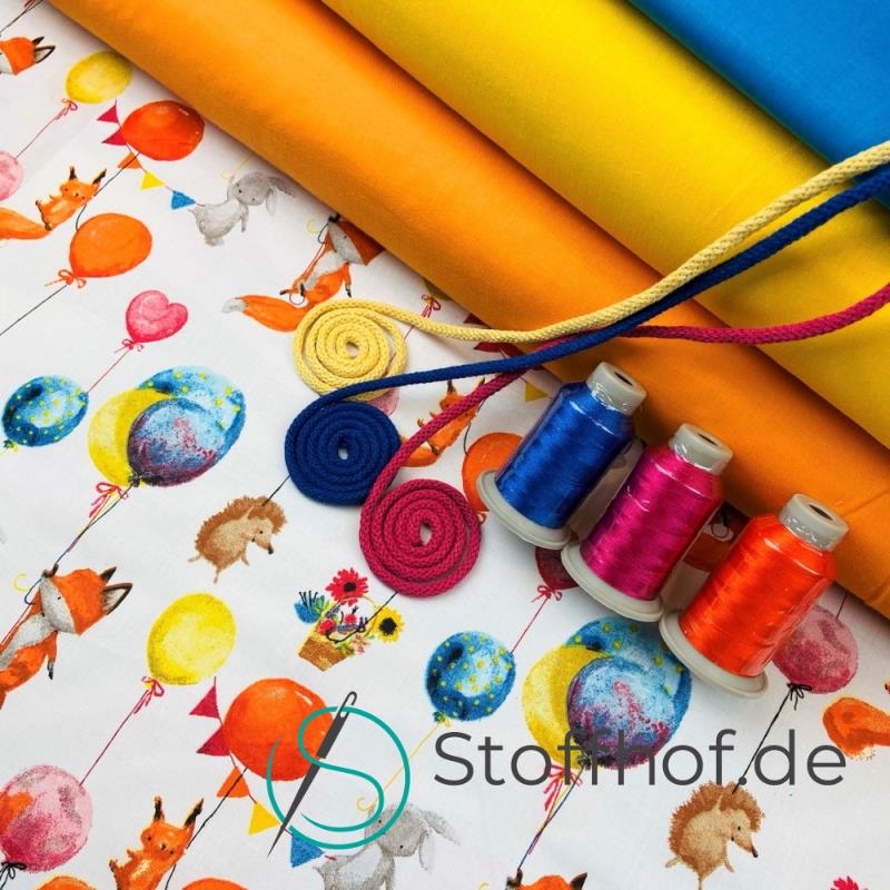 Baumwolle Tiere mit bunten Luftballons
