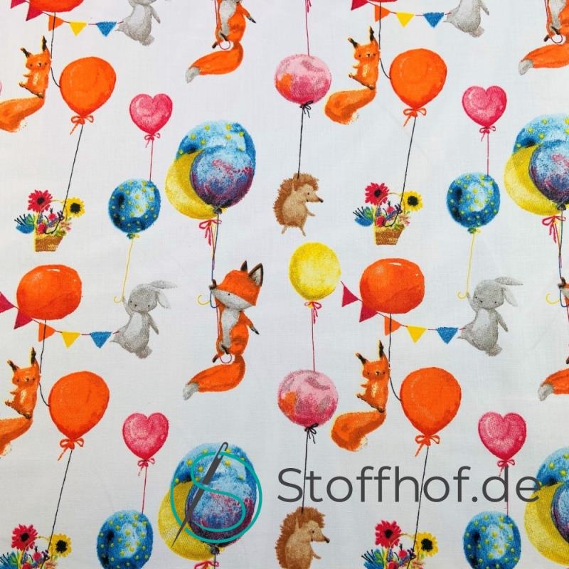Baumwolle Tiere mit bunten Luftballons