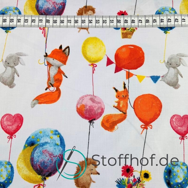 Baumwolle Tiere mit bunten Luftballons