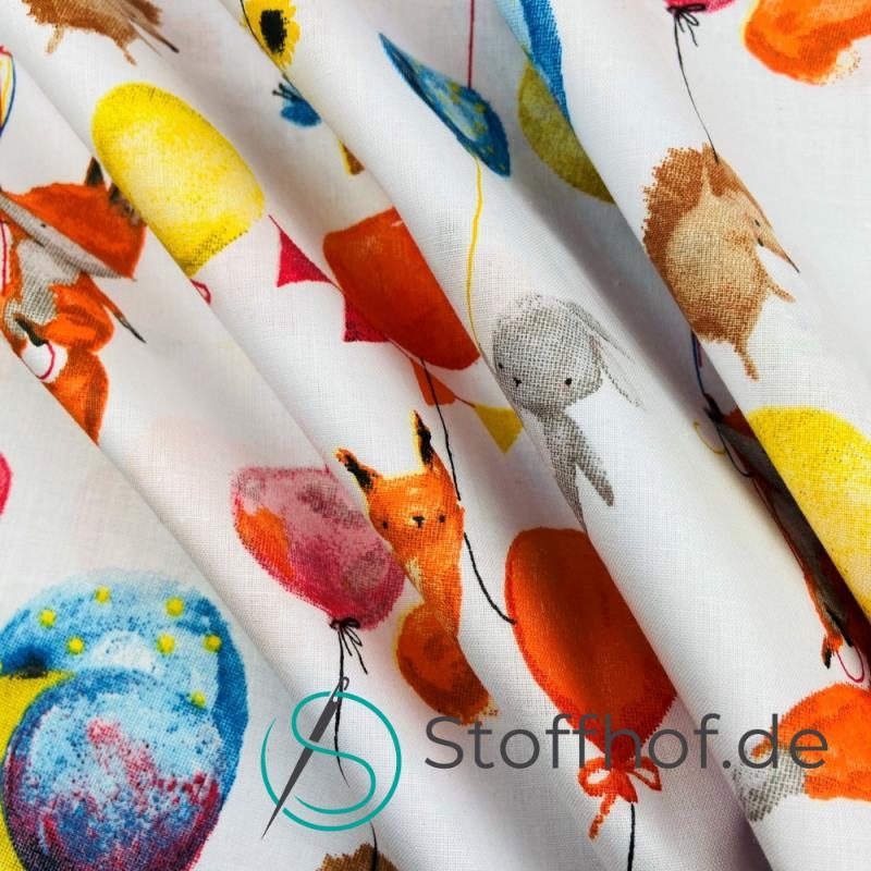 Baumwolle Tiere mit bunten Luftballons