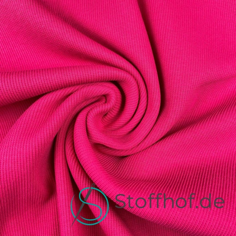 Bündchenstoff Gerippt Pink