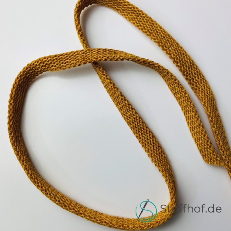 Baumwollkordel Flach 10mm Senf