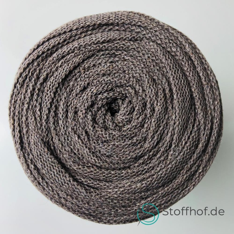 Baumwollkordel Flach 10mm Mocca