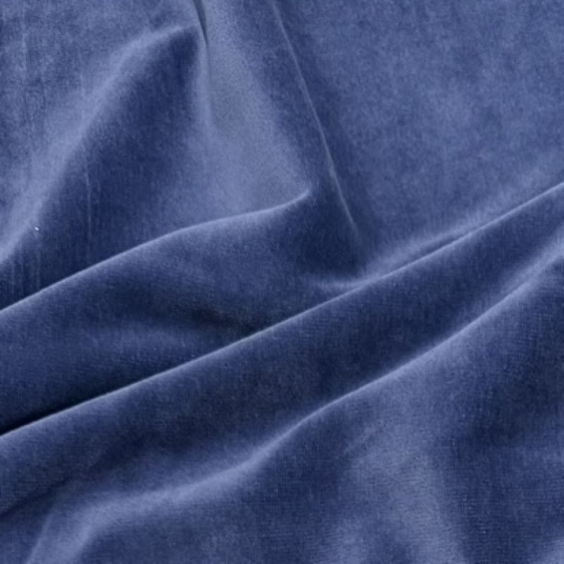 4.5 Meter Baumwollsamt Nickistoff Navy Blau