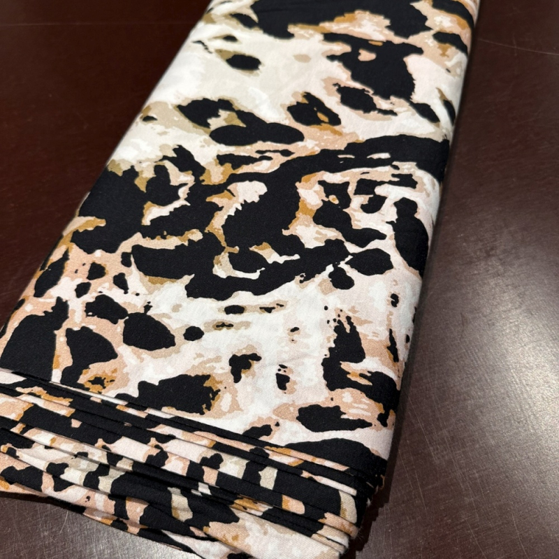 4 Meter Reststück - Baumwolljersey Leoprint