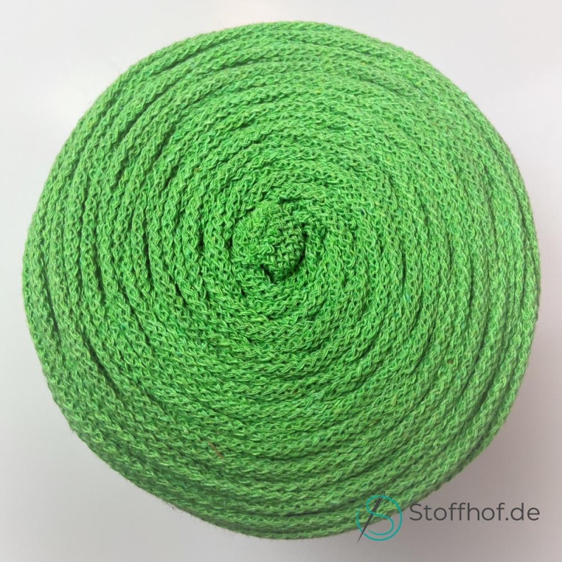 Baumwollkordel Flach 10mm Grasgrün