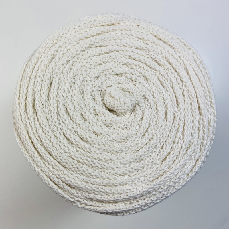 Baumwollkordel Flach 10mm Natur
